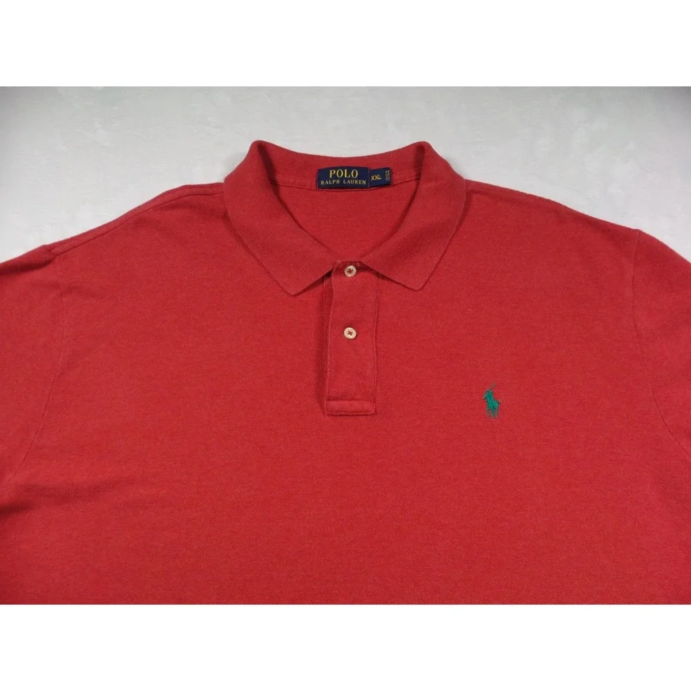 Polo Ralph Lauren Shirt Mens Size XXL Red Long Sleeve Stretch Embroidered‎ Pony