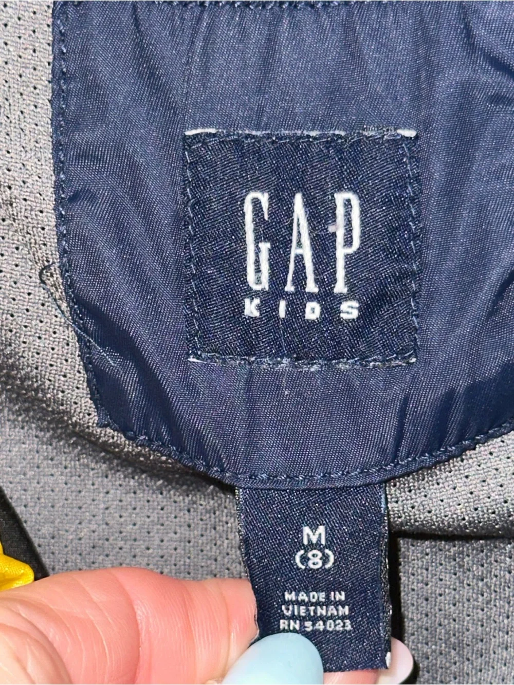 Kids GAP Navy Raincoat with Yellow Lining